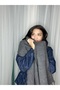 Pasta-Style Tassel Thick Grey Winter Wool Scarf & Shawl - 7