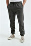Dark Smoked Men's Regular Sweatpants with Elasticated Cuffs, 3 Thread Soft Cotton Fabric - 4