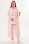 Women's Powder Shawl Collar Lace Detailed Long Sleeve Special Design Maternity Pajama Set - 2