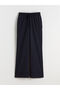 Wide Leg Women's Trousers with Elastic Waist - 5