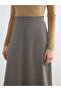 Buy Zippered A-Line Skirt with Houndstooth Pattern - 3