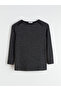 Alita City Lcw Grace Black Combed Cotton Plain Oval Neck Long Sleeve Women's Blouse with a Difference - 5