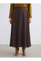 Özmarka New Season Plus Size Elastic Waist A-Line Skirt - 2