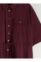 Özmarka New Season Gathered Crepe Shirt Dress - 8