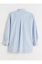 Shirt Collar Striped Poplin Women's Tunic - 6