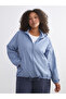 Blue Hooded Women's Raincoat - 2