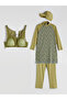 Trendlucky Women's Hijab Swimsuit Set with a High Neckline and Patterned Design - 5