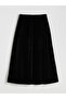 A-Line Velvet Skirt with Elastic Waist - 6