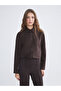 Lcw modest brown suede-look women's shirt tunic