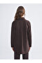 Lcw modest brown suede-look women's shirt tunic - 4