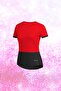 Plus Size Women's Red Dri-Fit Comfortable Crew Neck T-Shirt for Running 4Xl-10Xl