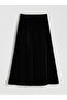 A-Line Velvet Skirt with Elastic Waist - 5