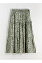 Patterned Katkat Skirt with Elastic Waist - 5