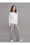 Lcw Kids Beige Elastic Waist Plaid Girls' Trousers W5G724Z4