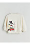 Ecru Hello Kitty Printed Thick Baby Girl Sweatshirt - 6