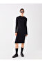 Lcw Vision Crew Neck Plain Long Sleeve Women's Dress (W3) - 2