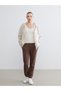 Two Mt Shop Quality Lcw Everyday Brown Elastic Waist Women's Thick Jogger Sweatpants