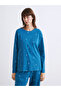 Two Mt Shop Quality Lcw Dream Turquoise Combed Cotton Printed Long Sleeve Women's Pajama Set - 2