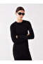 Lcw Vision Crew Neck Plain Long Sleeve Women's Dress (W3) - 3