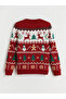 Crew Neck New Year Themed Boys' Knitwear Sweater - 4