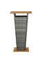 Bar Table Grey 60x60x110 cm Poly Rattan and Solid Acacia Wood - 2