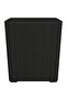 Garden Table with Removable Lid Black Polypropylene - 4