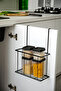 Cabinet Door Hanging Cabinet Organizer for Kitchen Cabinets, Stainless Metal Towel Rack Organizer - 3