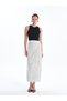 Lcw vision women's polka dot skirt with zipper waist