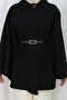 Poncho, Cashmere, Imported, Non-Shedding, Leather Belt, Long Length - 4