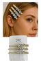 Gold Color Stone Detailed Triple Side Buckle