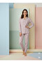 Women's Viscose Buttoned Pajama Set Printed - 3