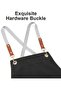 Cotton Canvas Cross Back Chef Apron with Large Pockets, Heavy Duty Adjustable, White - 3