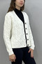Women's Hair Knitting Pattern Knitwear Cardigan - 3