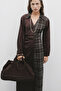 Plaid Detailed Wrap Dress - 5