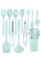 12-Piece Silicone Cookware Set, Non-Stick Heat Resistant Utensils, Stainless Steel Handle