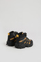 Children's Unisex Black Orange Thick Rubber Sole Rubber Laced Velcro Outdoor Trekking Boots - 4