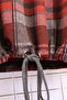 Women's Plus Size Stretch Fabric Crew Neck Checked Skirt Gatherable Soft Sweater Mother Blouse - 6