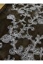 قماش شبكي منفوخ مطرز بالدانتيل باللون الأسود والرمادي - عرض 135 سم |   A حواف أسطوانية k – ملابس – قماش أنيق - 4