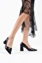Black Skin Women's Heeled Shoes Tr08Ms16A - 5