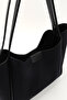 Black Suede Shk76 Large Size Women's Hand and Shoulder Bag with Snap Fastener, Wicking Strap, and Faux Leather Makeup Bag - 6