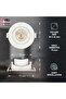 Quanta 7W Adjustable LED Downlight IP40 Dimmable Ceiling Spotlight 240V Cool White - 4
