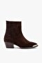 Medna Brown Suede Leather Women's Boots