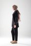 Women's Black Patch and Stitch Detailed Stretchy Fabric Flowing Hijab Women's Sports Tracksuit Set _2283 - 4
