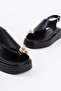 Milena Black Skin Buckle Detailed Sandals - 5