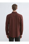 Southblue brown regular fit long sleeve men's shirt - 4