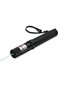Professional LED flashlight with green laser pointer, USB charging, 10 km range, black