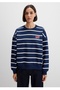 Striped Loose Fit Comfortable Sweatshirt