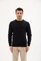 Men's Crew Neck Wool Sweater Winter Stylish Warm and Soft Knitwear Black m - 2
