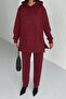 Scuba Diver Fabric Oversize Sweatshirt Bottom Pants Carrot Form Hijab Set - 3
