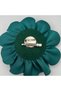 Oversized Flower Brooch Forest Green - 2